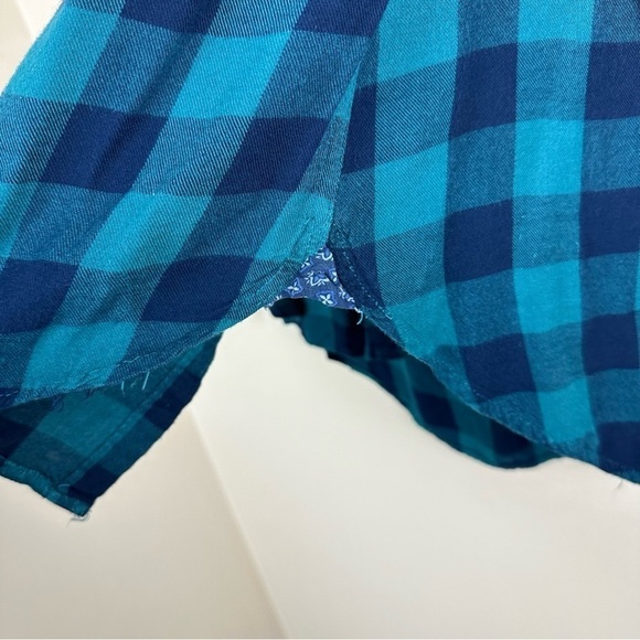 Coming vintage gingham plad bandana hankerchief style button down shirt XL - Picture 5 of 5